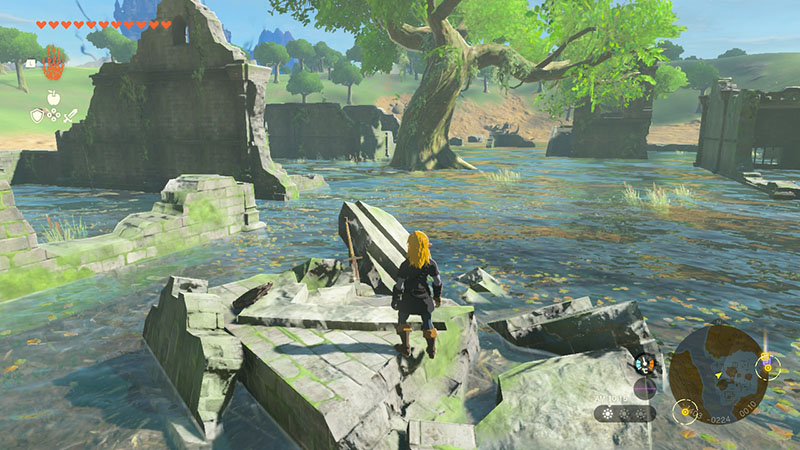 賢者の神殿跡｜川の水に沈んだ神秘的な神殿跡地