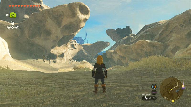 終焉の谷｜突き出した岸壁が雄大なハイラル随一の谷